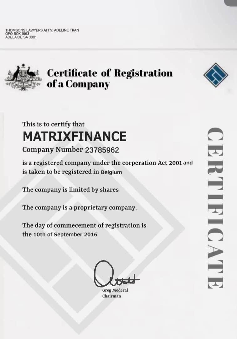 certificate